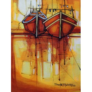 Salman Farooqi, 12 x 16 Inch, Acrylic on Canvas, Cityscape Painting-AC-SF-113